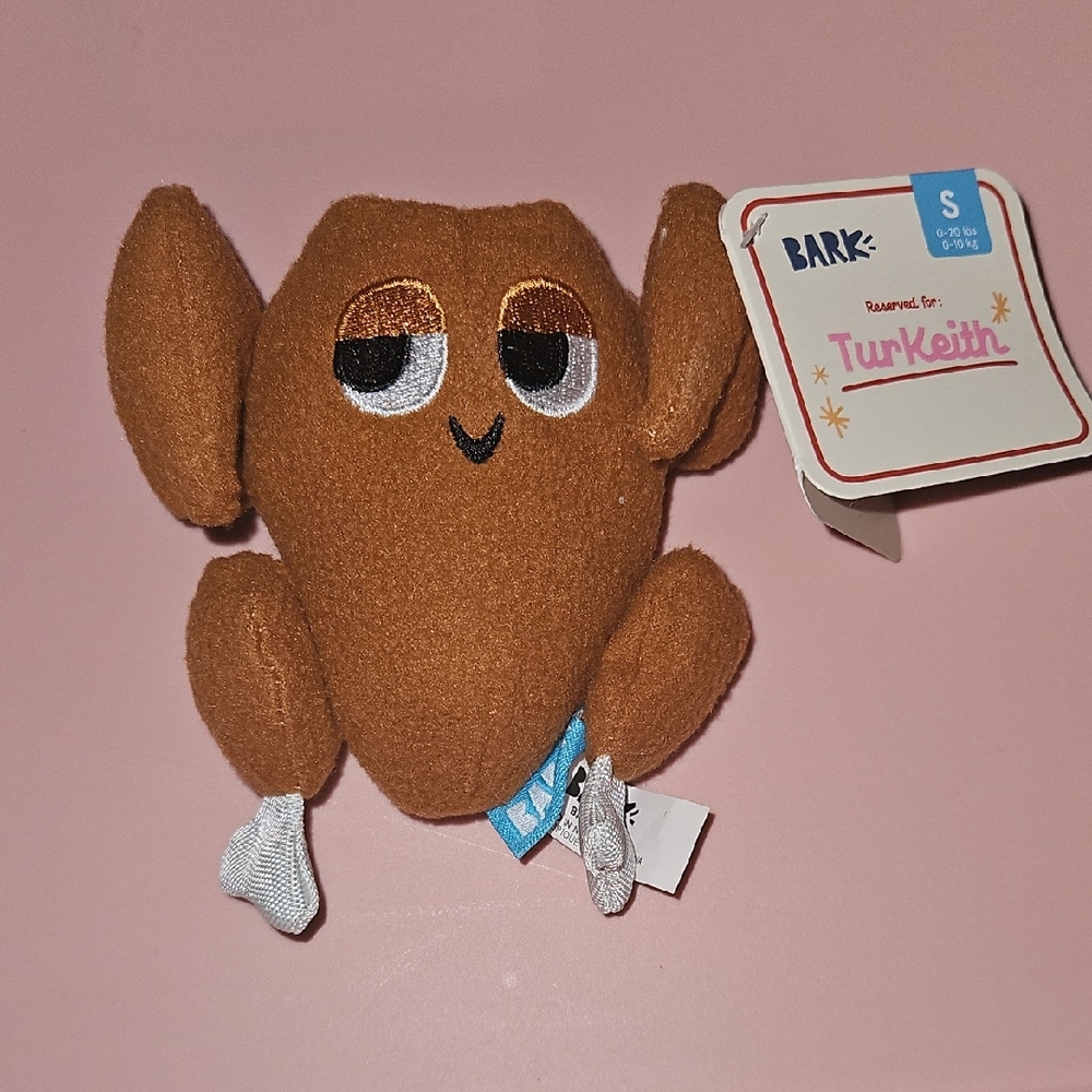 Bark Brown Plush Turkey Dog Toy